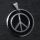 Edelstahlanhänger - Peace "PVD-schwarz"