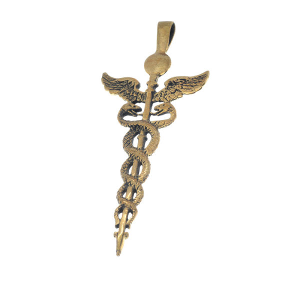 Bronzeanhänger - Hermesstab/ Caduceus