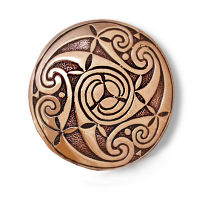 Bronze Brosche - Keltisches Muster