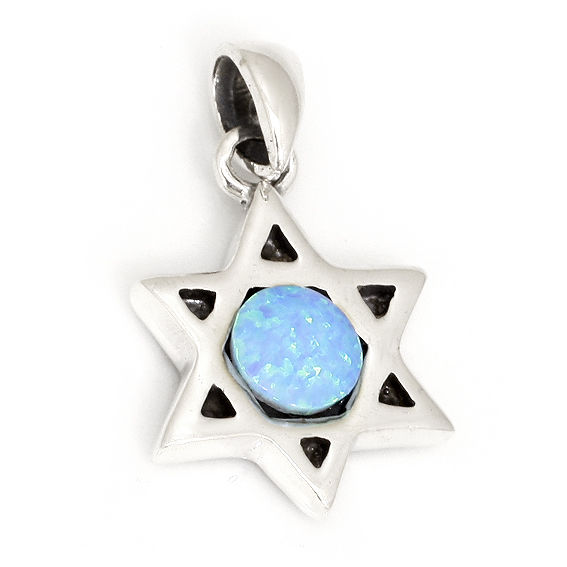 925 Sterling Silberanhänger - Davidstern / Hexagramm