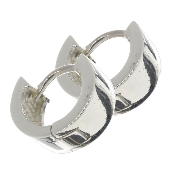 Silver Earrings - Clasp Hoops
