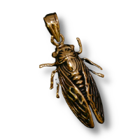 Bronzeanhänger - Fliege, Insekt
