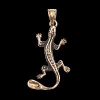 Bronzeanhänger Gecko / Echse