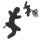 Edelstahlohrstecker Gecko black (mit PVD Beschichtung)