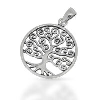 Tree of Life Pendant with Spiral Branches in 925 Sterling...