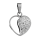 Edelstahlanhänger - Herz mit Steinen
