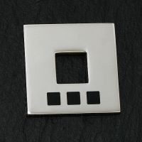 Edelstahlanhänger - Quadrate