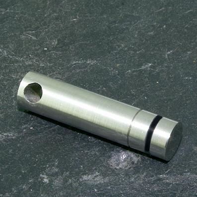 Stainless steel pendant - matted - cylindrical pin