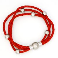 Lederarmband mit Edelstahlverschluss