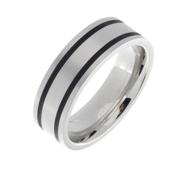 Edelstahlring/Blackinlay