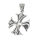 Stainless Steel Pendant – Round Medallion with Cross Relief