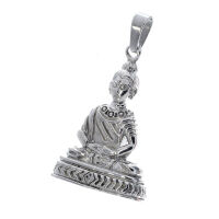 Edelstahlanhänger - Buddha im Lotussitz