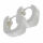 Silver Earrings - Clasp Hoops, Matte Finish