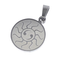 Edelstahlanhänger - Amulett Sonne Yin Yang