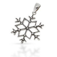 925 Sterling Silver Pendant – Snowflake with Open...