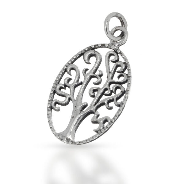 Ovaler Lebensbaum-Anhänger „June“ aus 925er Silber