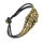 Faux leather bracelet with bronze beads