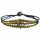 Faux leather bracelet with bronze beads