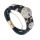Lederarmband mit Edelstahl und Steinchen