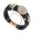 Lederarmband mit Edelstahl und Steinchen