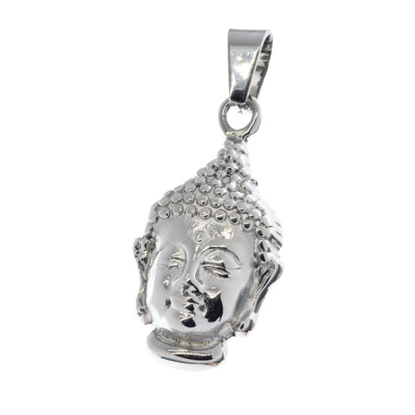 Stainless steel pendant - Buddha head