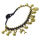 Synthetic leather strap with bronze motifs