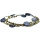 Leather bracelet - anthracite with bronze beads