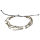 Faux leather bracelet - mother-of-pearl with bronze