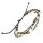 Faux leather bracelet - mother-of-pearl with bronze