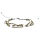 Faux leather bracelet - mother-of-pearl with bronze