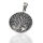 Tree of Life Pendant with Dark Relief Background in 925 Sterling Silver