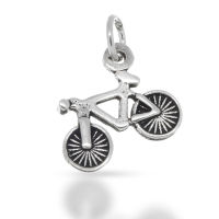 925 Sterling Silberanhänger - Fahrrad