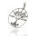 Tree of Life Pendant with Leaves and Root Loop in 925 Sterling Silver