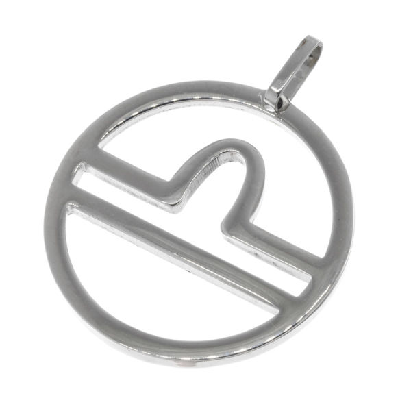 Stainless steel pendant - Zodiac Libra