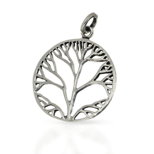 Tree of Life Pendant with Radiating Branches in 925 Sterling Silver