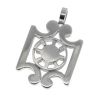 Stainless steel pendant - Wheel of Dharma