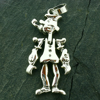 925 Sterling Silberanhänger - Seemann mit beweglichen Gliedern