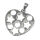 Stainless Steel Pendant – Open Heart with Stars and Circles