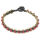Faux leather bracelet - bronze beads