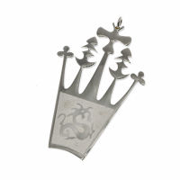 Edelstahlanhänger - Krone mit Drachen