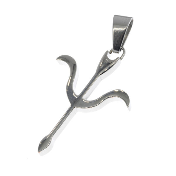 Stainless steel pendant bow and arrow