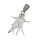 Stainless Steel Pendant – Abstract Couple with Connected Figures