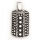 Edelstahlanhänger - Dogtag mit Muster
