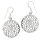 925 Sterling Silber Ohrhänger - Blumenmuster 22 mm