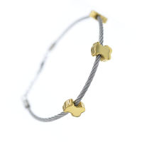 Edelstahlarmband mit goldenen Bärchen