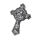 Stainless steel pendant - crown cross