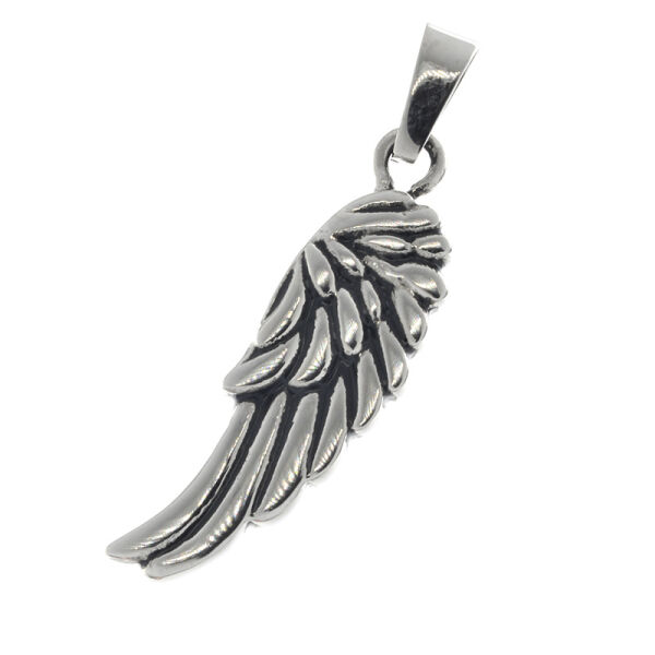 Stainless Steel Pendant – Slender Ximor Angel Wing
