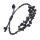Faux leather bracelet - bronze beads