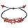 Faux leather bracelet - bronze beads