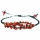 Faux leather bracelet - bronze beads